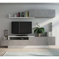 Mueble de Salón Soho Beton y Blanco Mobelcenter