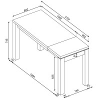 Mesa Comedor Extensible Isola Roble 150 cm Mobelcenter