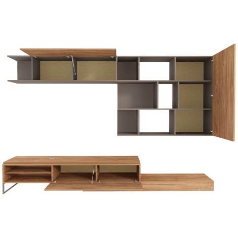 Mueble de Salón Enio Roble y Gris Mobelcenter