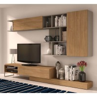 Mueble de Salón Enio Roble y Gris Mobelcenter