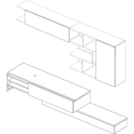 Mueble de Salón Enio Roble y Gris Mobelcenter