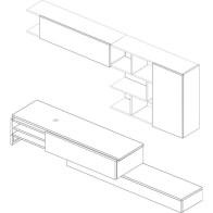 Mueble de Salón Enio Roble y Gris Mobelcenter
