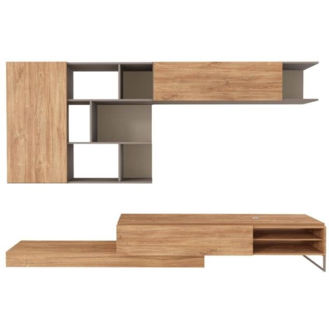 Mueble de Salón Enio Roble y Gris Mobelcenter