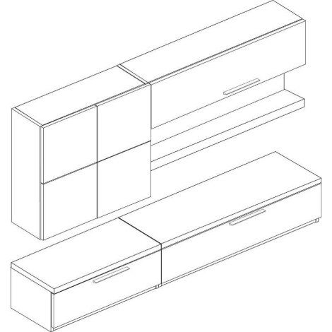 Mueble de Salón Isola Blanco y Roble Natural Mobelcenter