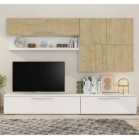 Mueble de Salón Isola Blanco y Roble Natural Mobelcenter