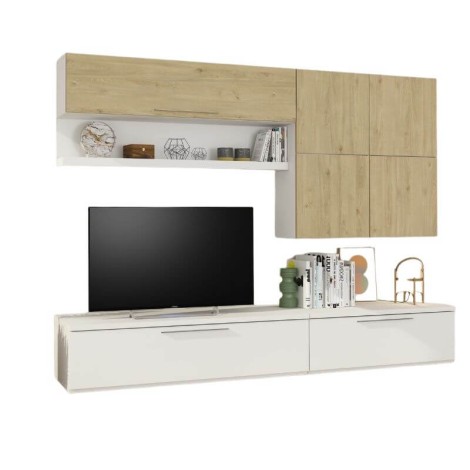 Mueble de Salón Isola Blanco y Roble Natural Mobelcenter