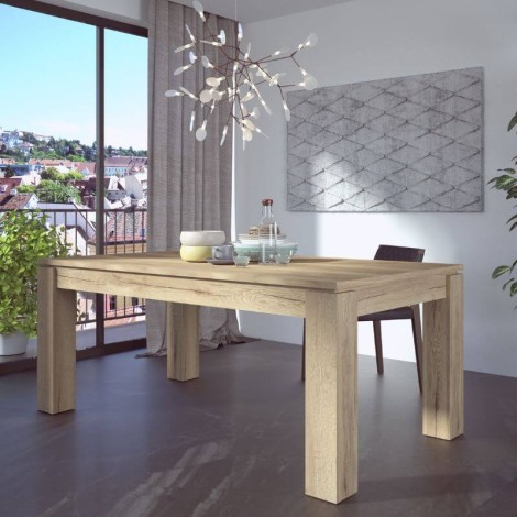 Mesa Comedor Extensible Frame Roble Halifax y Sombra 190 cm Mobelcenter