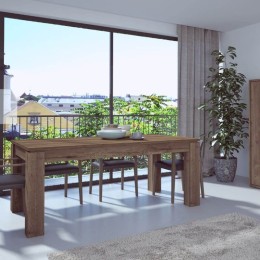 Mesa Comedor Extensible Frame Halifax Ahumado y Sombra 190 cm Mobelcenter