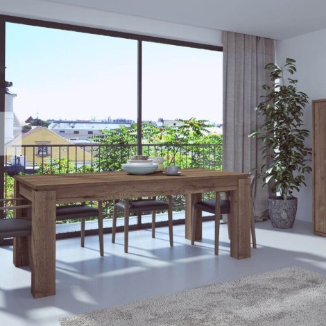 Mesa Comedor Extensible Frame Halifax Ahumado y Sombra 190 cm Mobelcenter