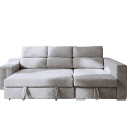 Sofá Chaiselongue Cama Carla Gris Visto Frente Derecha Mobelcent