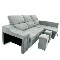 Sofá Chaiselongue Cama Carla Gris Visto Frente Derecha Mobelcent