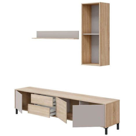 Mueble de Salón Combi Roble Canadian y Cachemir Mobelcenter