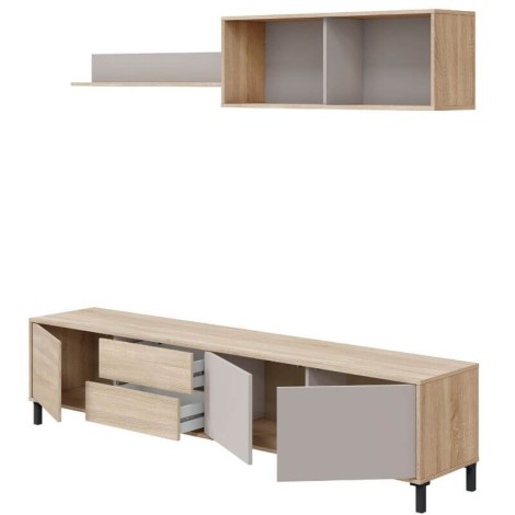 Mueble de Salón Combi Roble Canadian y Cachemir Mobelcenter