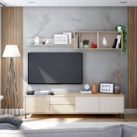 Mueble de Salón Combi Roble Canadian y Cachemir Mobelcenter
