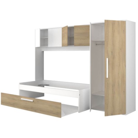 Cama Nido Puente Con Armario Artik Reversible Mobelcenter