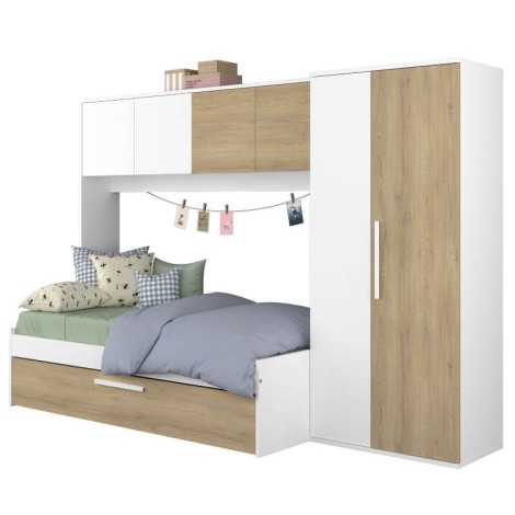Cama Nido Puente Con Armario Artik Reversible Mobelcenter