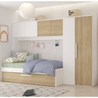 Cama Nido Puente Con Armario Artik Reversible Mobelcenter