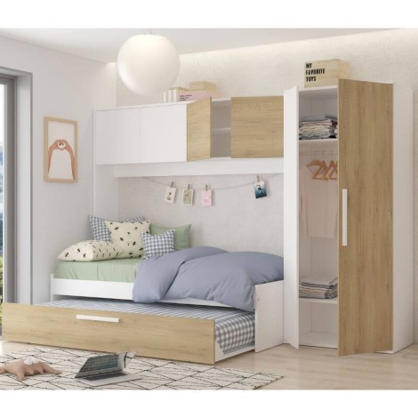 Cama Nido Puente Con Armario Artik Reversible Mobelcenter