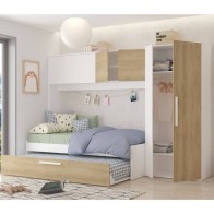 Cama Nido Puente Con Armario Artik Reversible Mobelcenter