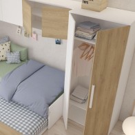 Cama Nido Puente Con Armario Artik Reversible Mobelcenter