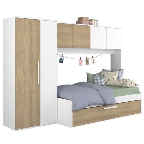 Cama Nido Puente Con Armario Artik Reversible Mobelcenter
