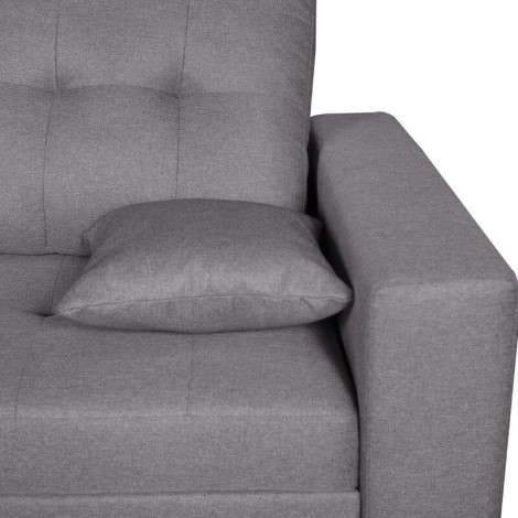 Sofá Chaiselongue Cama Salem con Arcón Gris Reversible Mobelcenter