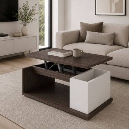 Mesa de Centro Elevable Ottawa Avala y Blanco Mobelcenter