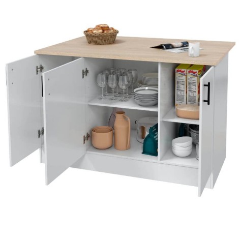 Mueble Isla Cocina 3 Puertas 138 cm Mobelcenter