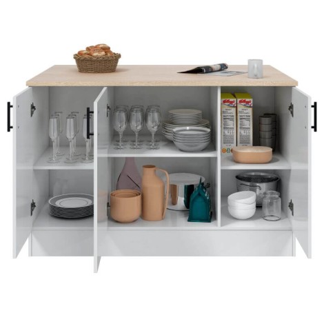 Mueble Isla Cocina 3 Puertas 138 cm Mobelcenter