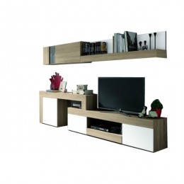 Mueble de salón Logan 003 Blanco y Cambrian