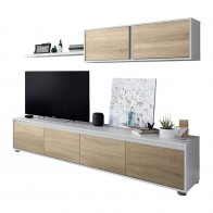 Salón Alida Roble Canadian y Blanco Mobelcenter