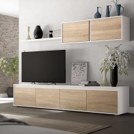 Salón Alida Roble Canadian y Blanco Mobelcenter
