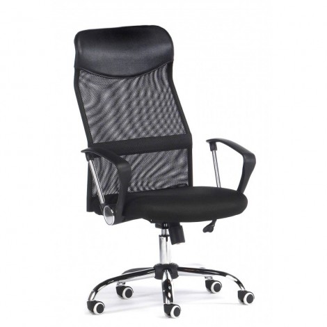 Silla oficina con brazos Negra Mega Mobelcenter