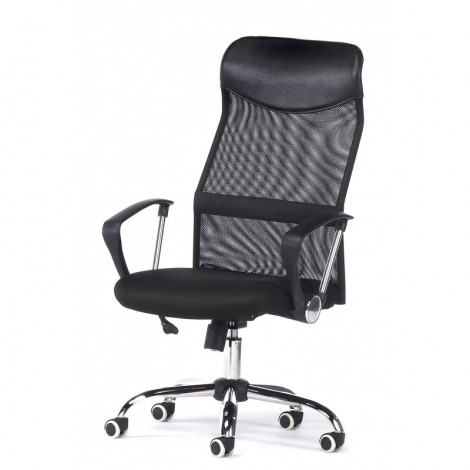 Silla oficina con brazos Negra Mega Mobelcenter