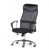 Silla oficina con brazos Negra Mega Mobelcenter