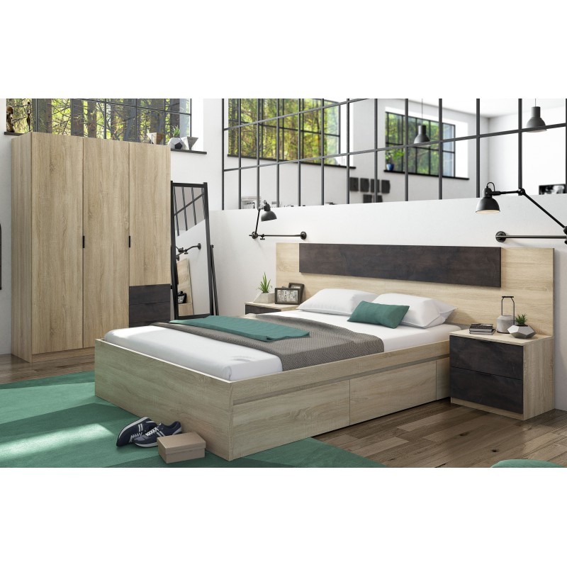 Conjunto dormitorio Oxido con Armario Mobelcenter