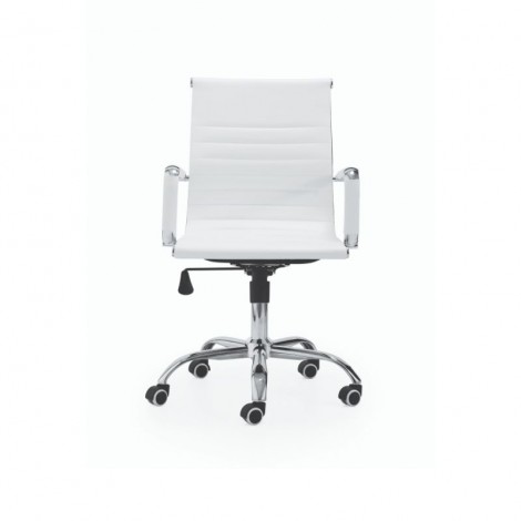Silla de oficina y escritorio Lusy blanca elegante y cómoda. Mobelcenter