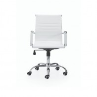 Silla de oficina y escritorio Lusy blanca elegante y cómoda. Mobelcenter