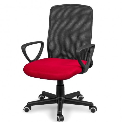 Silla de oficina y escritorio Coco color rojo, cómoda, ergonómica y barata. Mobelcenter
