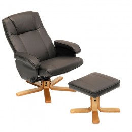Sillón Relax California color chocolate con reposapiés, muy cómodo y barato. Mobelcenter
