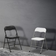 Silla plegable Ibiza color negro o blanco diseño ergonómica, cómoda y barata, acolchado asiento y respaldo. Mobelcenter