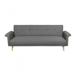 Sofá Cama Islandia color marengo y patas de madera natural, muy cómodo, rápido de abrir y barato Mobelcenter