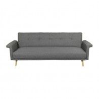 Sofá Cama Islandia color marengo y patas de madera natural, muy cómodo, rápido de abrir y barato Mobelcenter