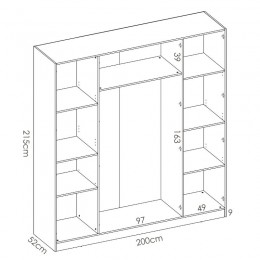 Armario 4 Puertas Maxi Blanco cm de altura | Mobelcenter 325€