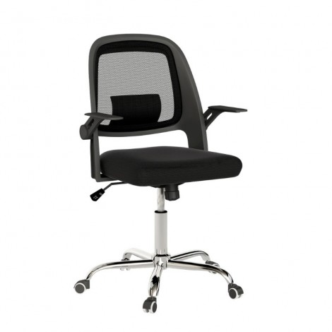 Silla de oficina Bucarest color Negro, cómoda y ergonómica, silla escritorio barata y de calidad. Mobelcenter