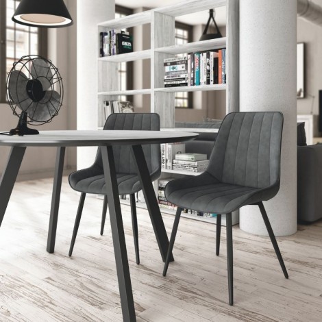 Sillas Ankara color marengo para salón y comedor, silla cómoda y barata. Mobelcenter