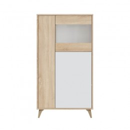 Mobelcenter - Mueble Salón Logan 004 - Blanco y Cambrian - 295 x 39,8 x  170,5 cm (0563) : : Hogar y cocina