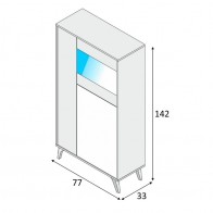 Mueble Vitrina 3 Puertas Kikua Plus  Mobelcenter