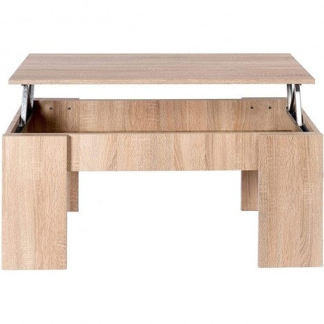 Mesa de centro elevable Gala color cambrian con hueco interior para guardar cosas. Mobelcenter.