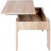 Mesa de centro elevable Gala color cambrian con hueco interior para guardar cosas. Mobelcenter.